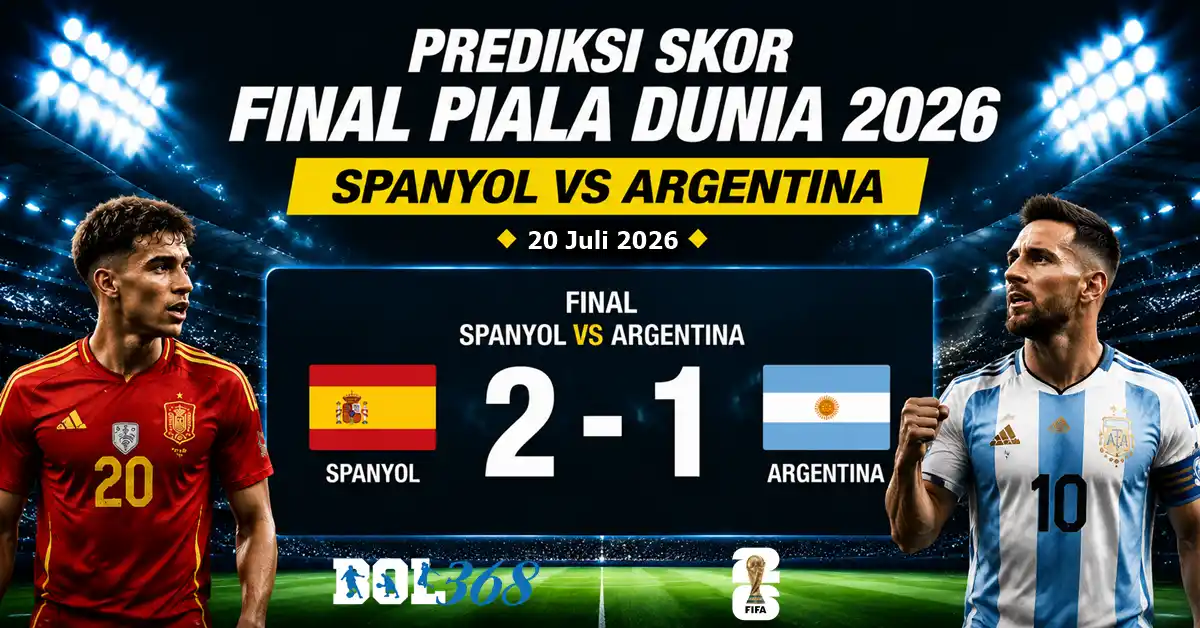 Prediksi skor final piala dunia 2026, Spanyol vs argentina